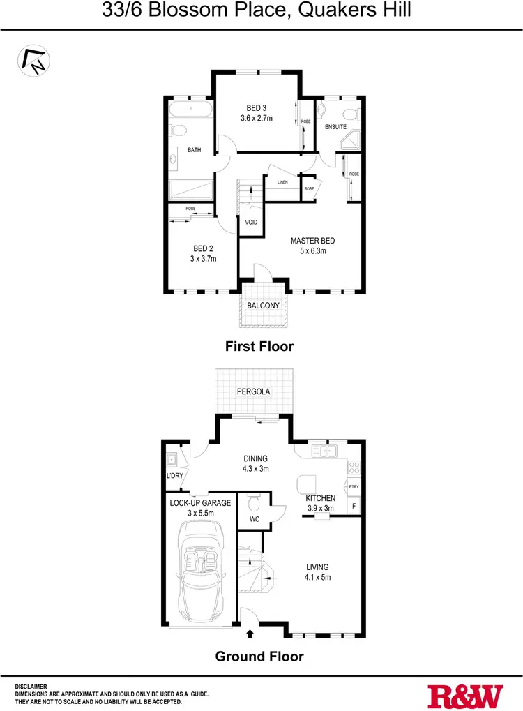 Floorplan of Homely house listing, 33/6 Blossom Place, Quakers Hill NSW 2763