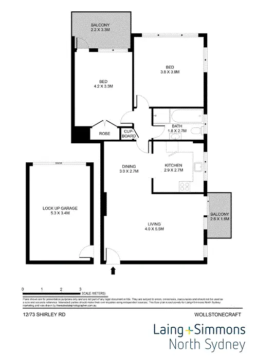 Floorplan of Homely apartment listing, 12/73 Shirley Road, Wollstonecraft NSW 2065