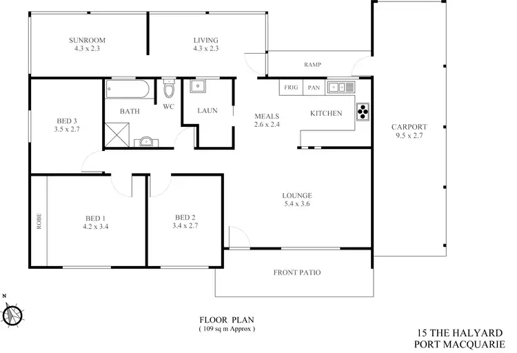 Floorplan of Homely house listing, 15 The Halyard, Port Macquarie NSW 2444