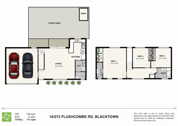 Floorplan of Homely townhouse listing, 16/272 Flushcombe Road, Blacktown NSW 2148