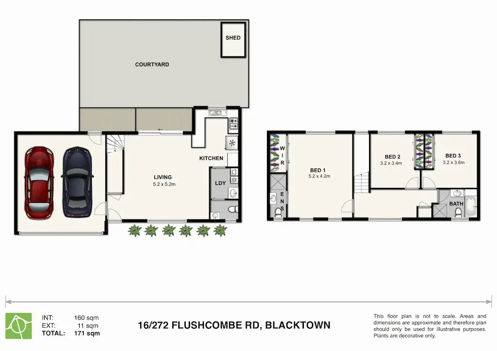 Floorplan of Homely townhouse listing, 16/272 Flushcombe Road, Blacktown NSW 2148