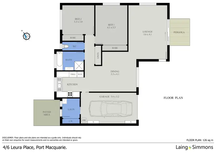 Floorplan of Homely villa listing, 4/6 Leura Place, Port Macquarie NSW 2444