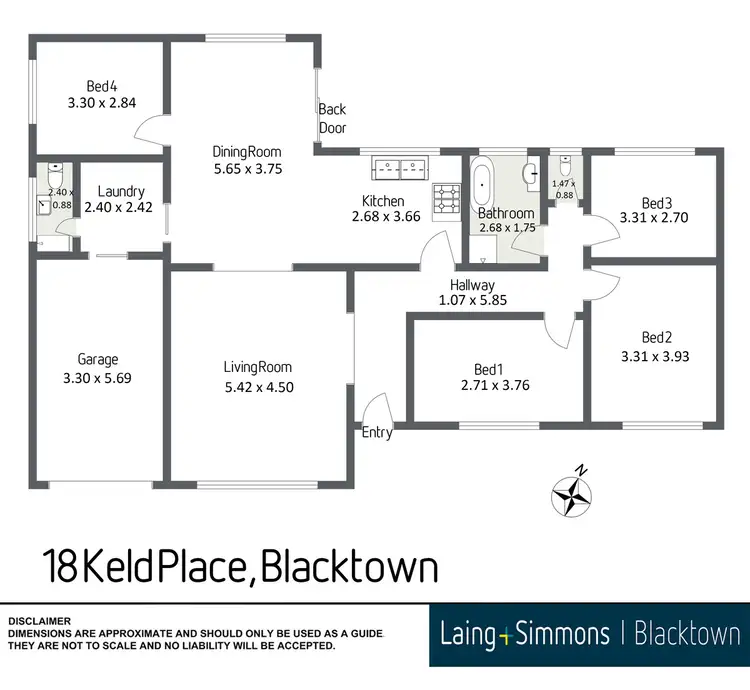 Floorplan of Homely house listing, 18 Keld Place, Blacktown NSW 2148