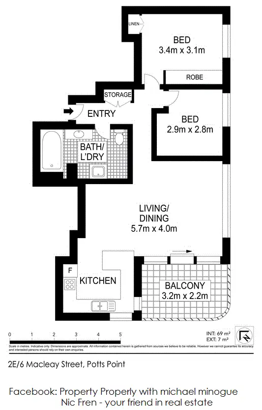 Floorplan of Homely apartment listing, 2e/6 Macleay Street, Potts Point NSW 2011