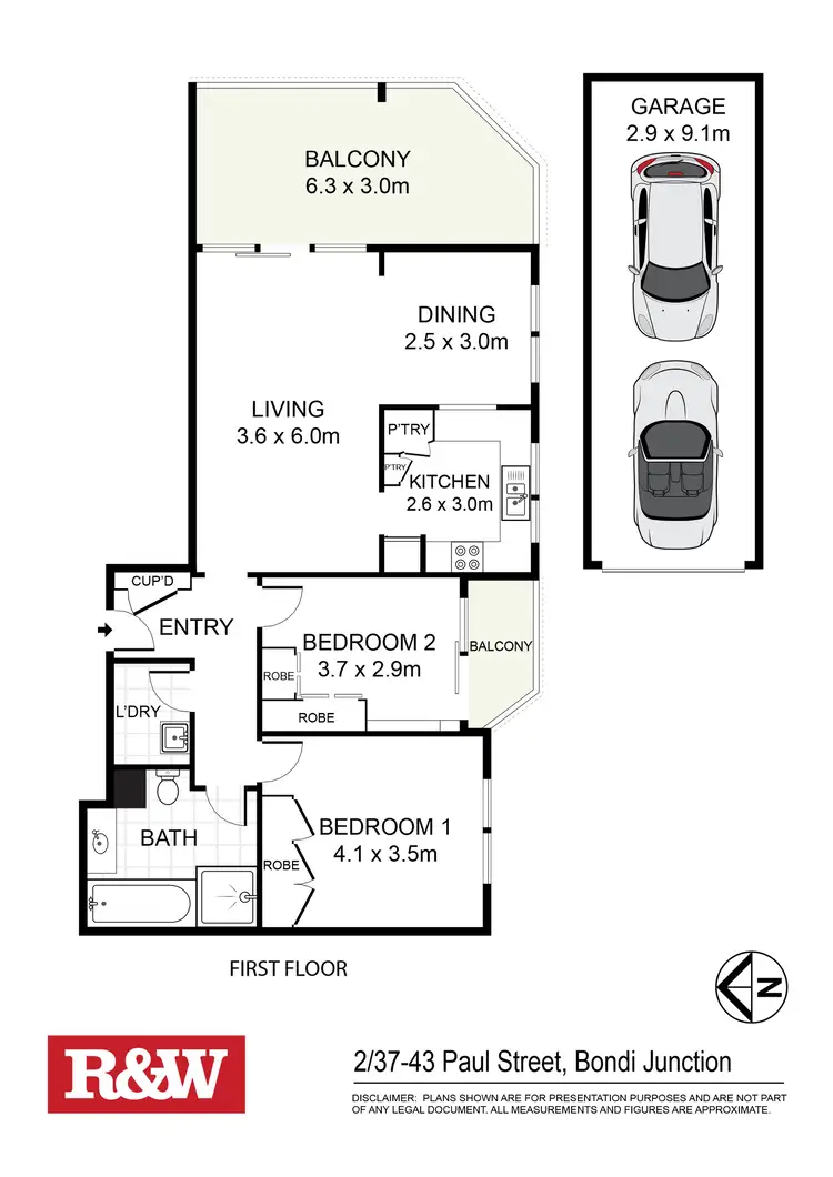 Floorplan of Homely apartment listing, 2/37-43 Paul Street, Bondi Junction NSW 2022