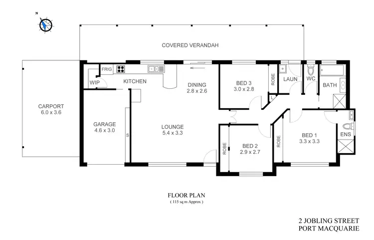 Floorplan of Homely house listing, 2 Jobling Street, Port Macquarie NSW 2444