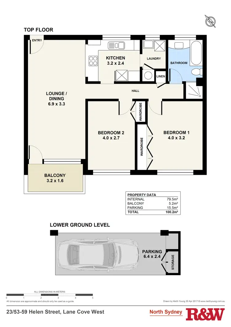 Floorplan of Homely apartment listing, 23/53-59 Helen Street, Lane Cove North NSW 2066