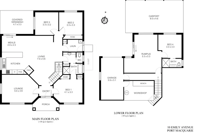 Floorplan of Homely house listing, 10 Emily Avenue, Port Macquarie NSW 2444