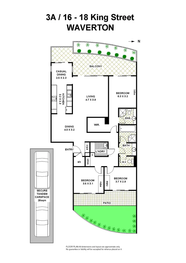 Floorplan of Homely unit listing, 3A/16-18 King Street, Waverton NSW 2060