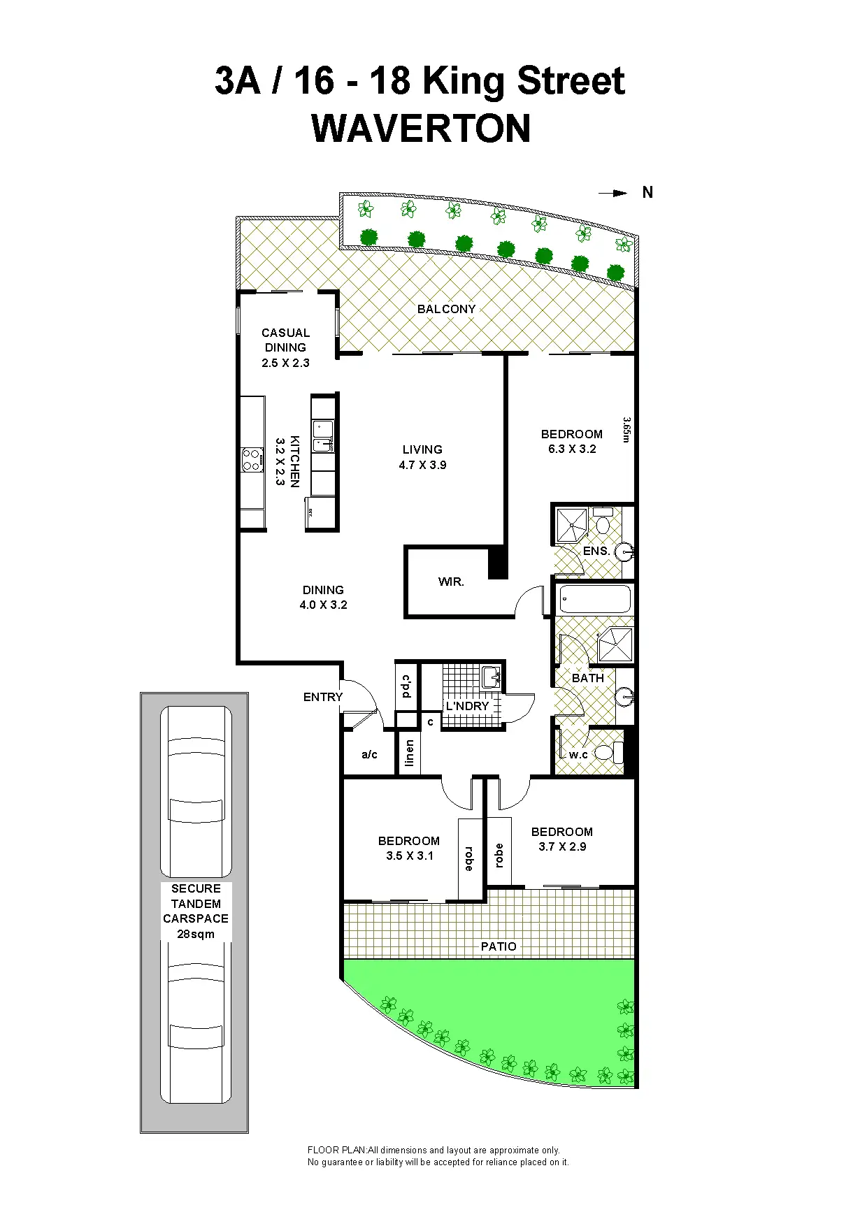 Floorplan of Homely unit listing, 3A/16-18 King Street, Waverton NSW 2060