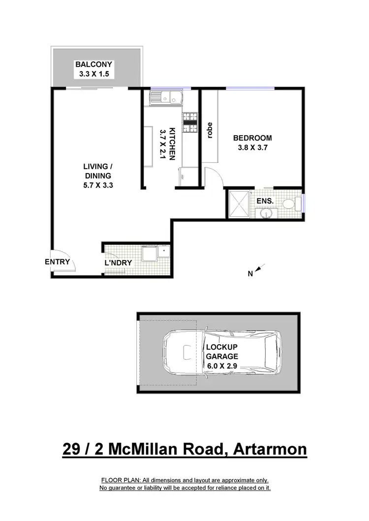 Floorplan of Homely unit listing, 29/2 McMillan Road, Artarmon NSW 2064