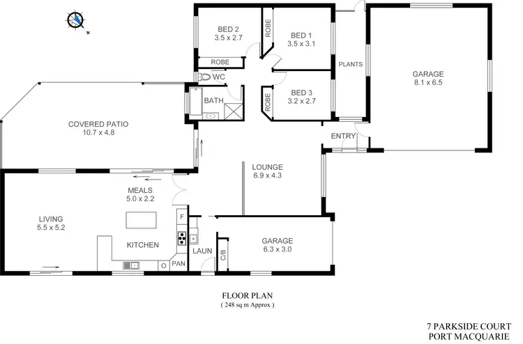 Floorplan of Homely house listing, 7 Parkside Court, Port Macquarie NSW 2444