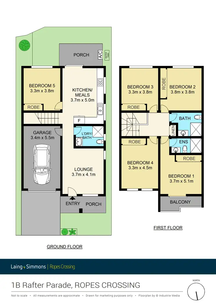 Floorplan of Homely townhouse listing, 1B Rafter Parade, Ropes Crossing NSW 2760