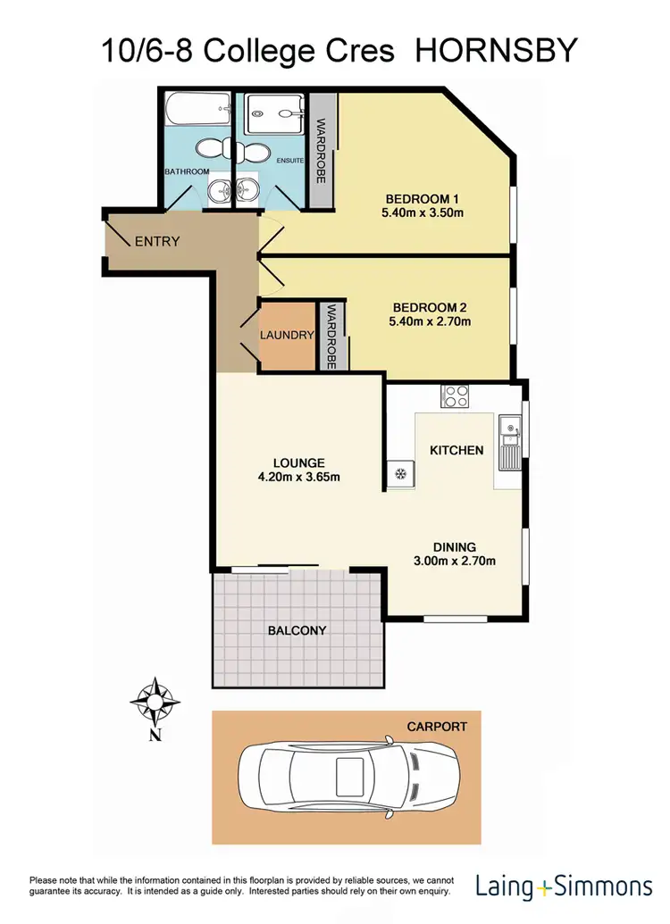 Floorplan of Homely unit listing, 10/6-8 College Crescent, Hornsby NSW 2077