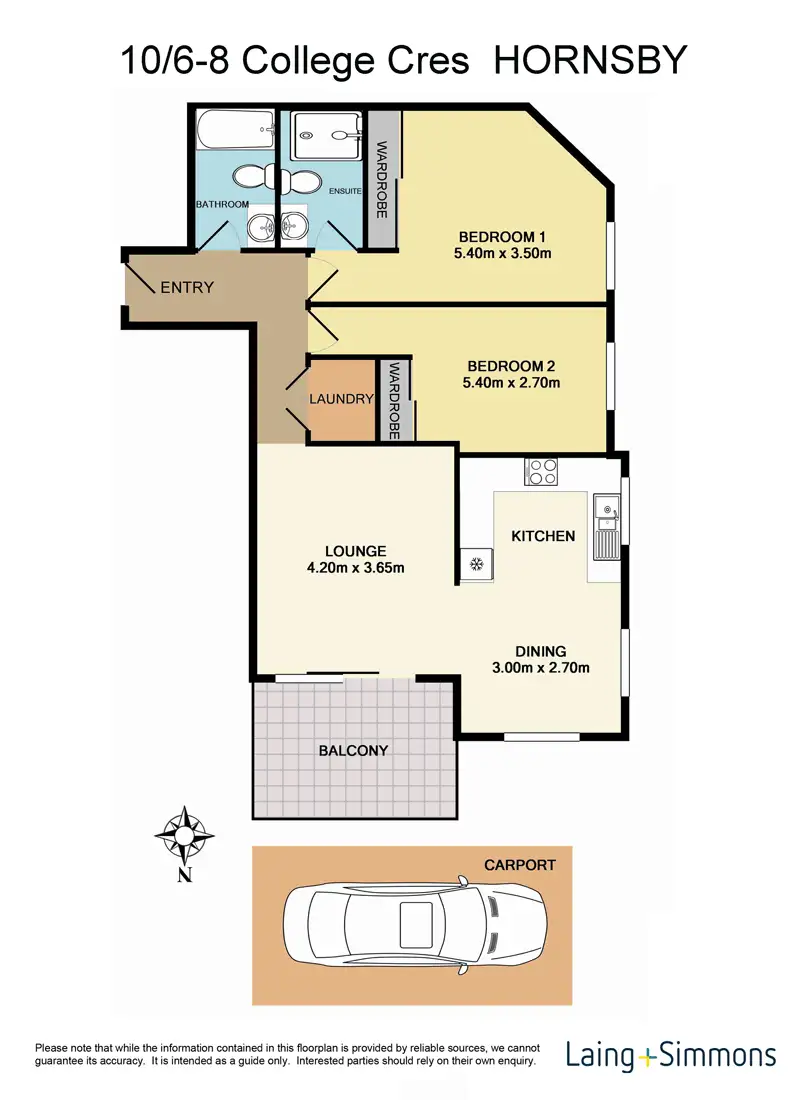 Floorplan of Homely unit listing, 10/6-8 College Crescent, Hornsby NSW 2077