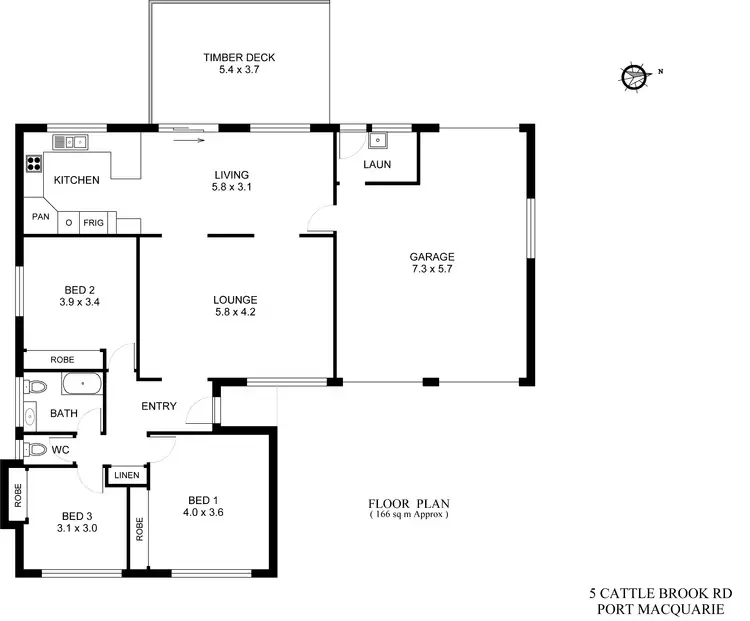 Floorplan of Homely house listing, 5 Cattle Brook Road, Port Macquarie NSW 2444