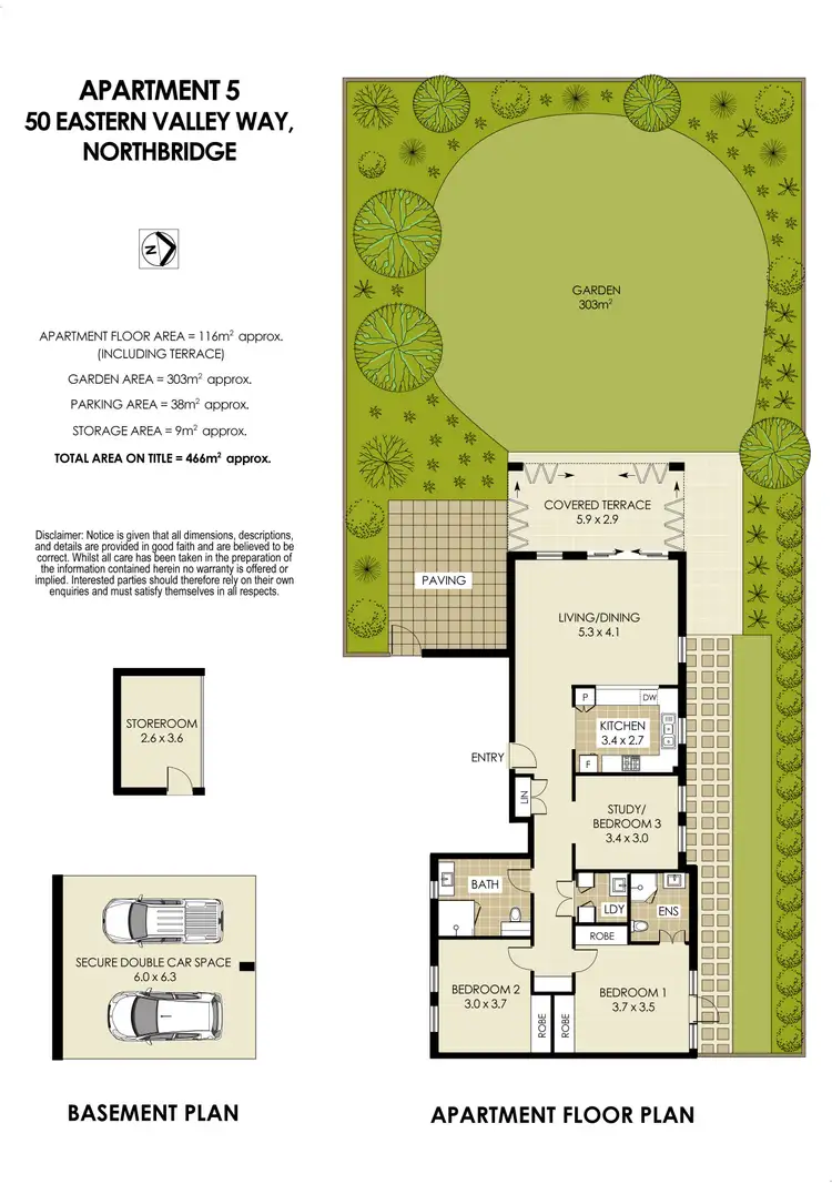 Floorplan of Homely unit listing, 5/50 Eastern Valley Way, Northbridge NSW 2063