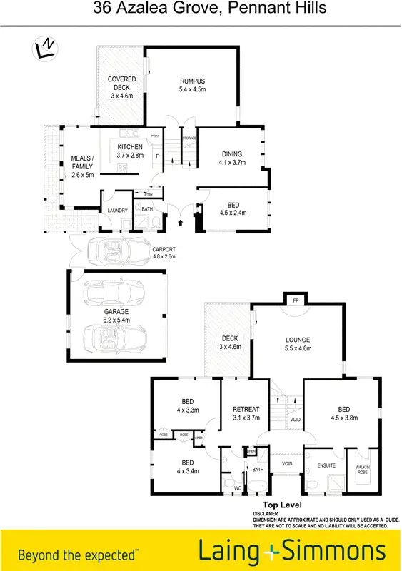 Floorplan of Homely house listing, 36 Azalea Grove, Pennant Hills NSW 2120