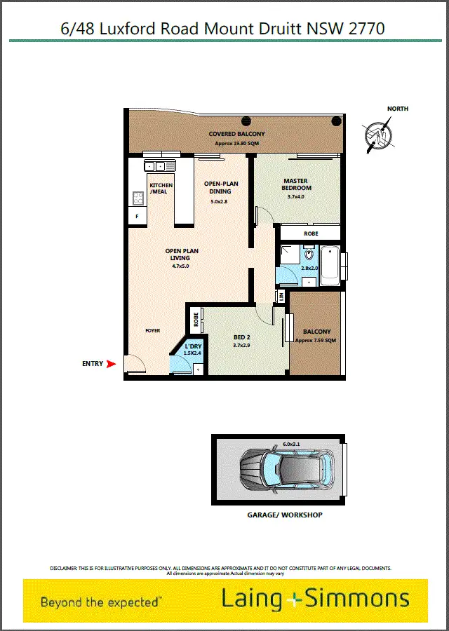 Floorplan of Homely apartment listing, 6/48 Luxford Road, Mount Druitt NSW 2770