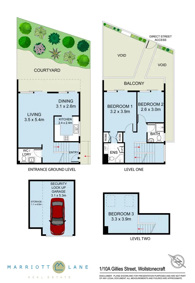 Floorplan of Homely townhouse listing, 1/10A Gillies Street, Wollstonecraft NSW 2065