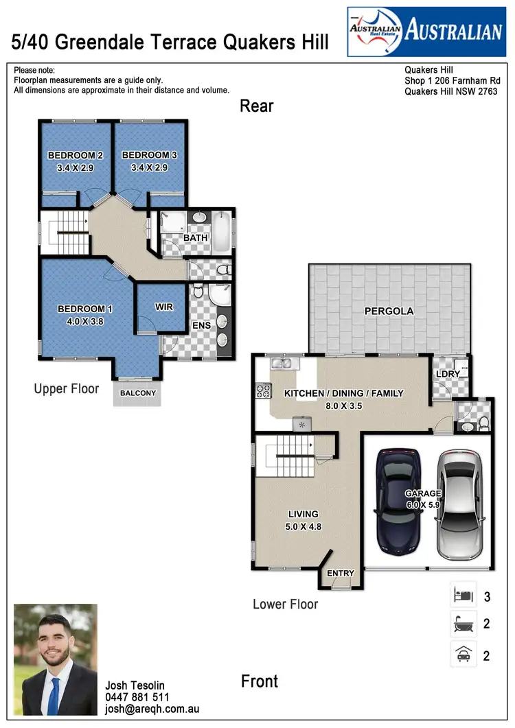 Floorplan of Homely townhouse listing, 5/40 Greendale Terrace, Quakers Hill NSW 2763
