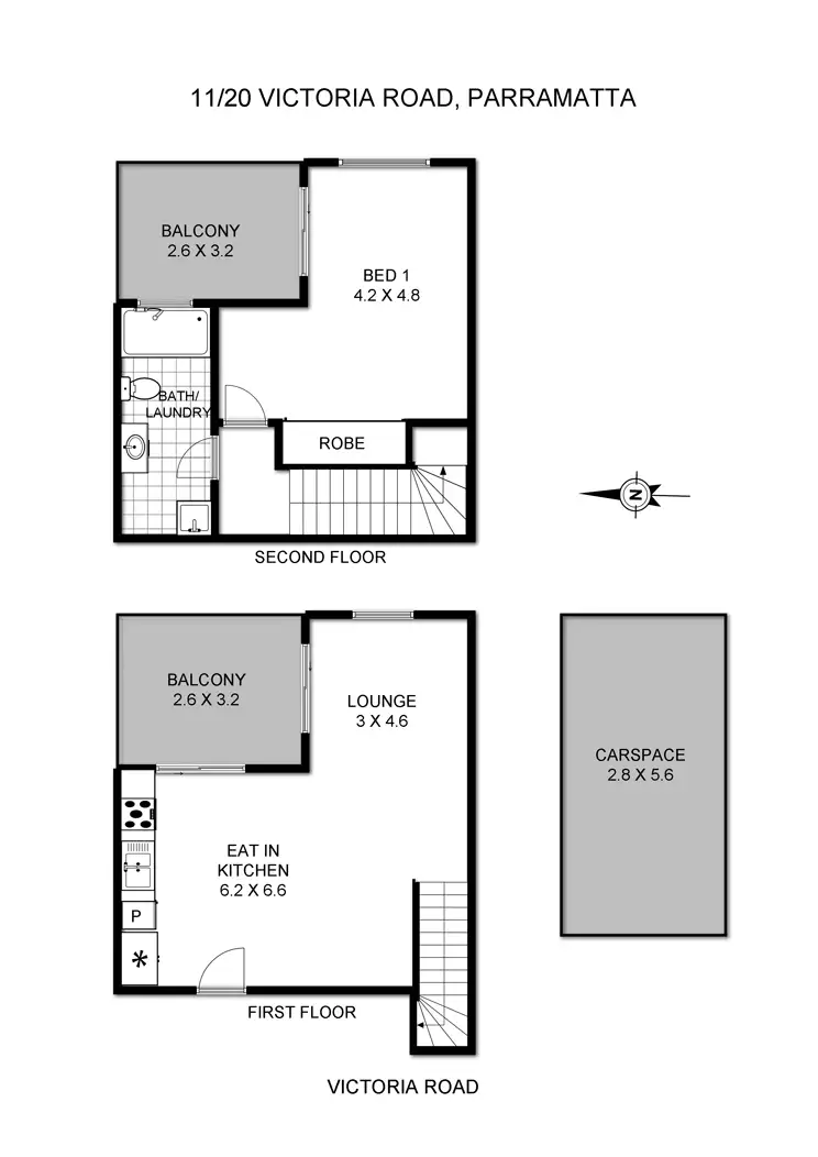 Floorplan of Homely apartment listing, 11/20 Victoria Road, Parramatta NSW 2150