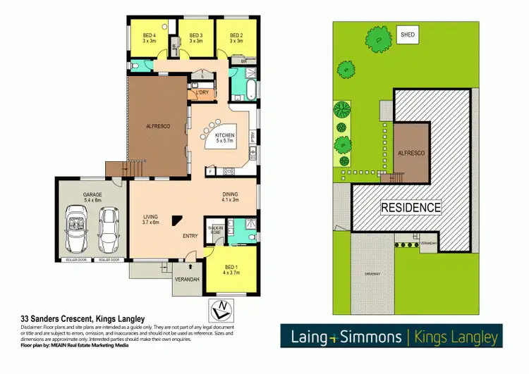 Floorplan of Homely house listing, 33 Sanders Crescent, Kings Langley NSW 2147