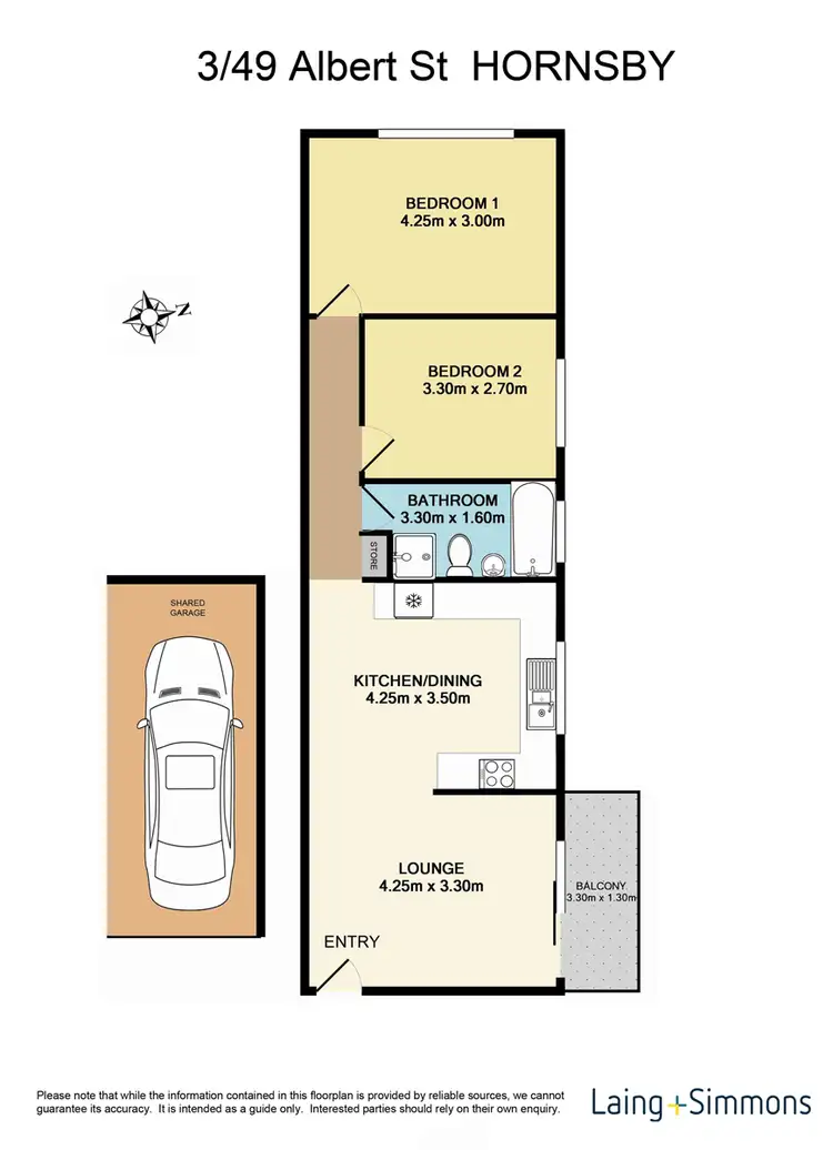 Floorplan of Homely unit listing, 3/49 Albert Street, Hornsby NSW 2077