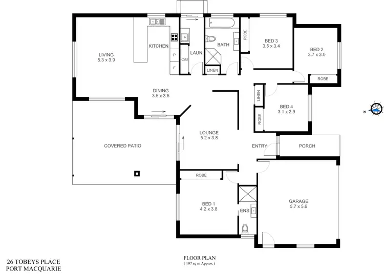 Floorplan of Homely house listing, 26 Tobey Place, Port Macquarie NSW 2444