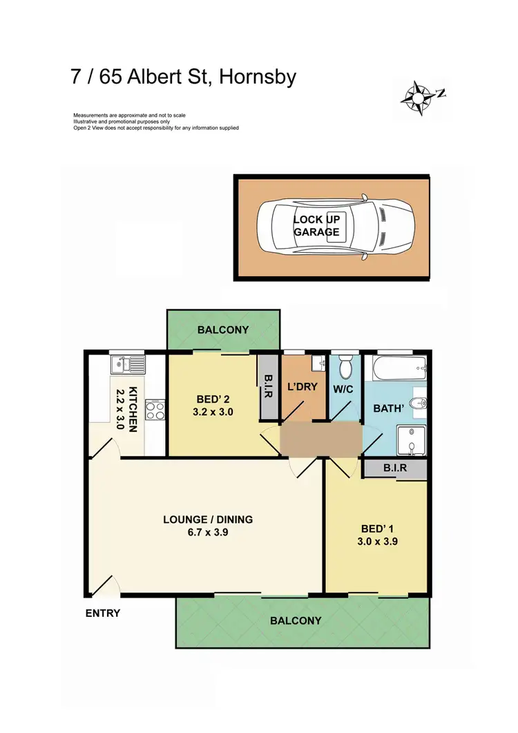 Floorplan of Homely unit listing, 7/65 Albert Street, Hornsby NSW 2077