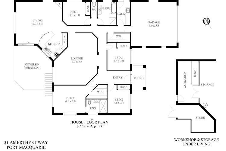 Floorplan of Homely house listing, 31 Amethyst Way, Port Macquarie NSW 2444