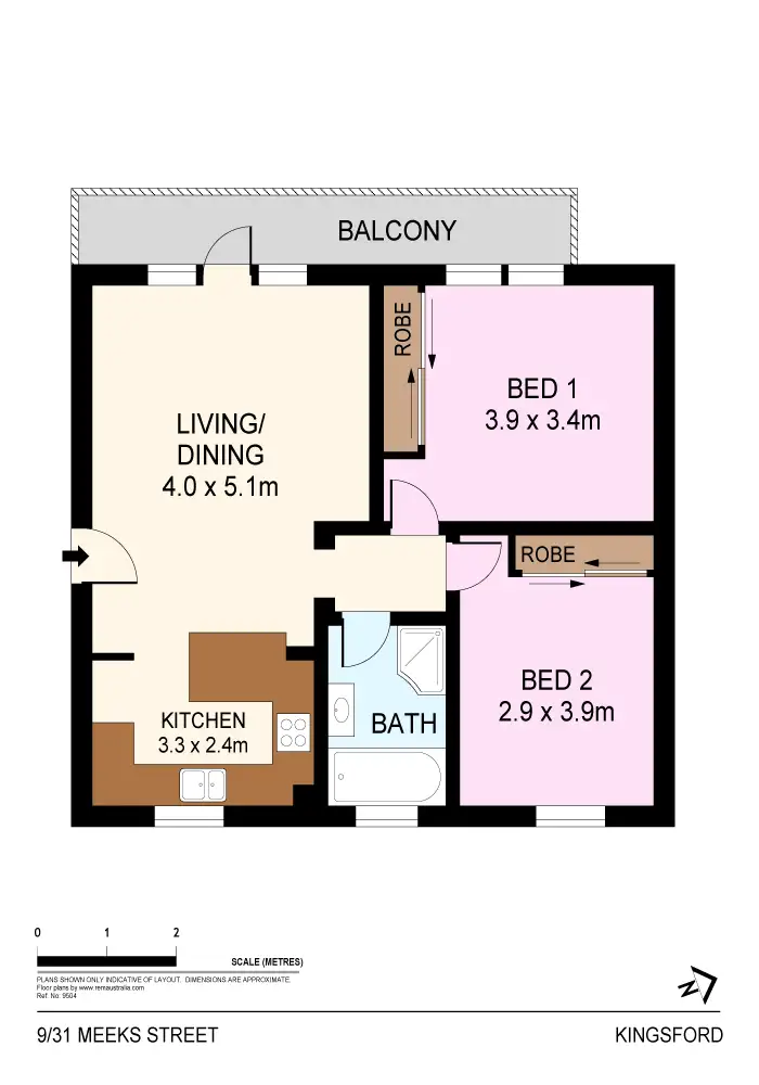 Floorplan of Homely unit listing, 9/31 Meeks Street, Kingsford NSW 2032