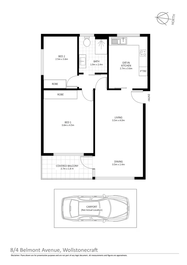 Floorplan of Homely apartment listing, 8/4 Belmont Avenue, Wollstonecraft NSW 2065
