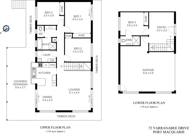 Floorplan of Homely house listing, 72 Yarranabee Road, Port Macquarie NSW 2444
