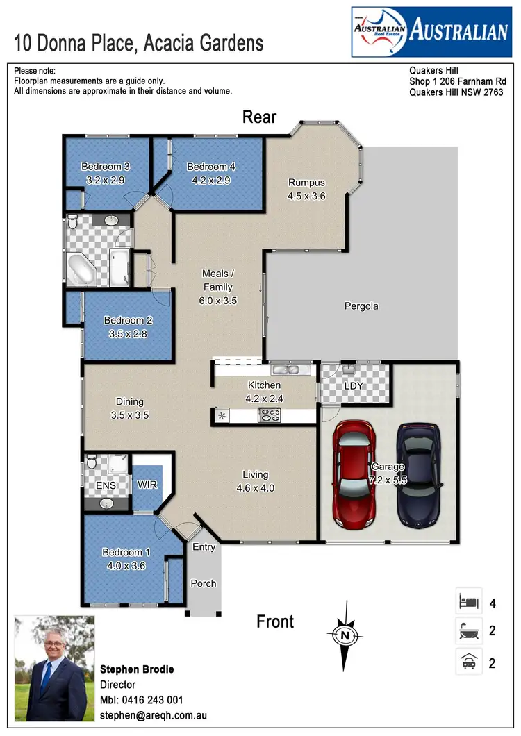 Floorplan of Homely house listing, 10 Donna Place, Acacia Gardens NSW 2763