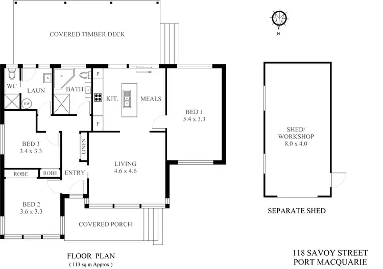 Floorplan of Homely house listing, 118 Savoy Street, Port Macquarie NSW 2444