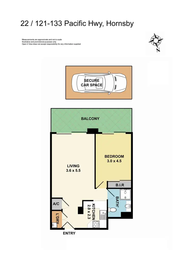 Floorplan of Homely unit listing, 22/121-133 Pacific Highway, Hornsby NSW 2077