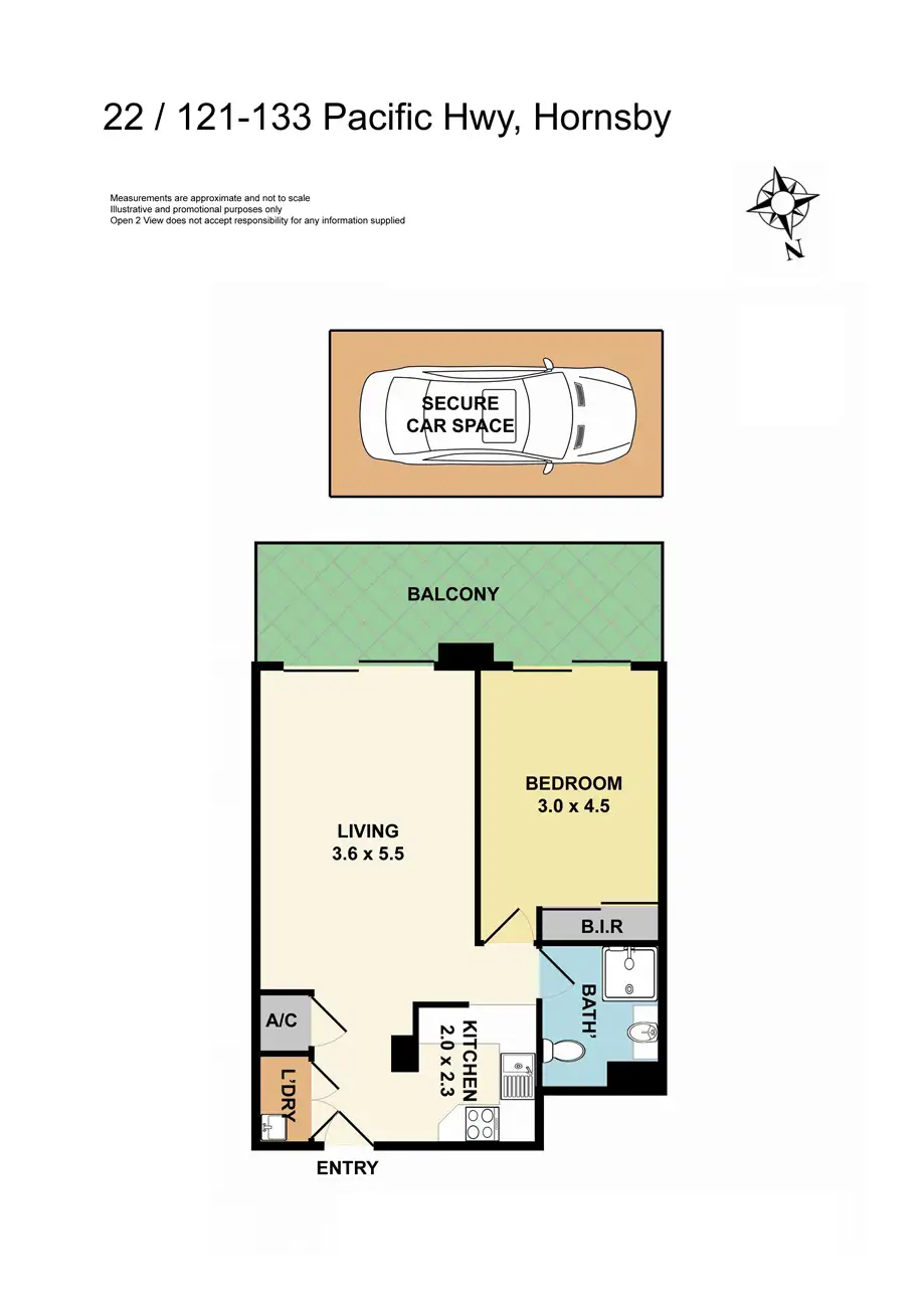 Floorplan of Homely unit listing, 22/121-133 Pacific Highway, Hornsby NSW 2077