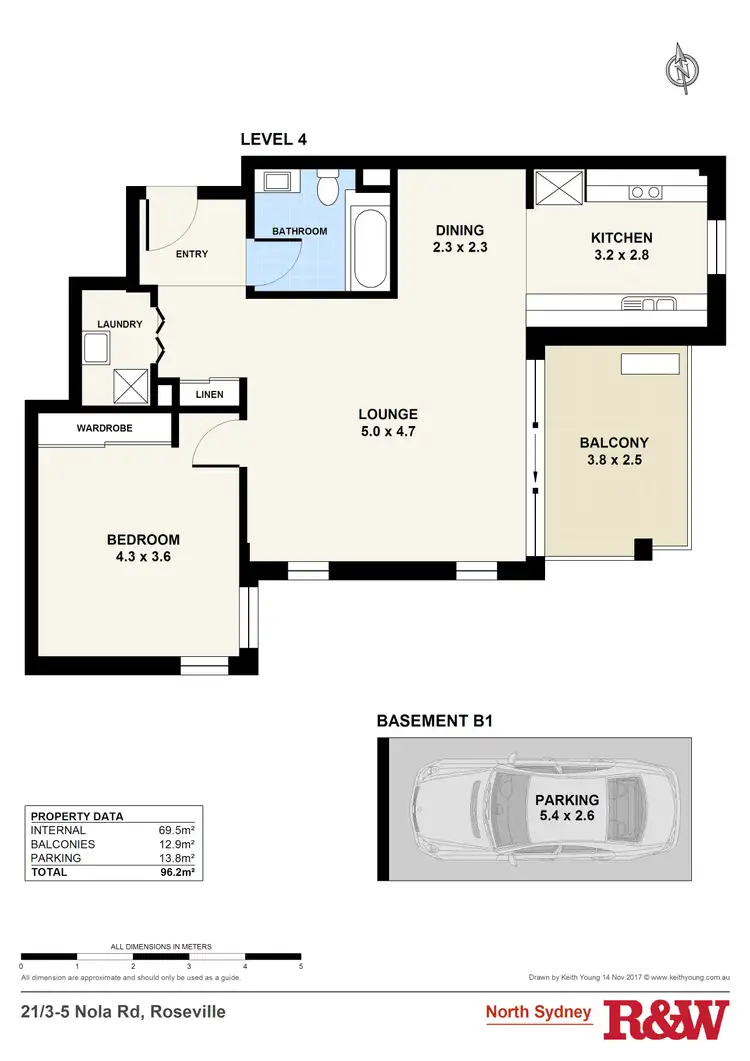 Floorplan of Homely apartment listing, 21/3-5 Nola Road, Roseville NSW 2069