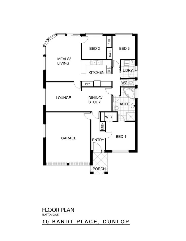Floorplan of Homely house listing, 10 Bandt Place, Dunlop ACT 2615