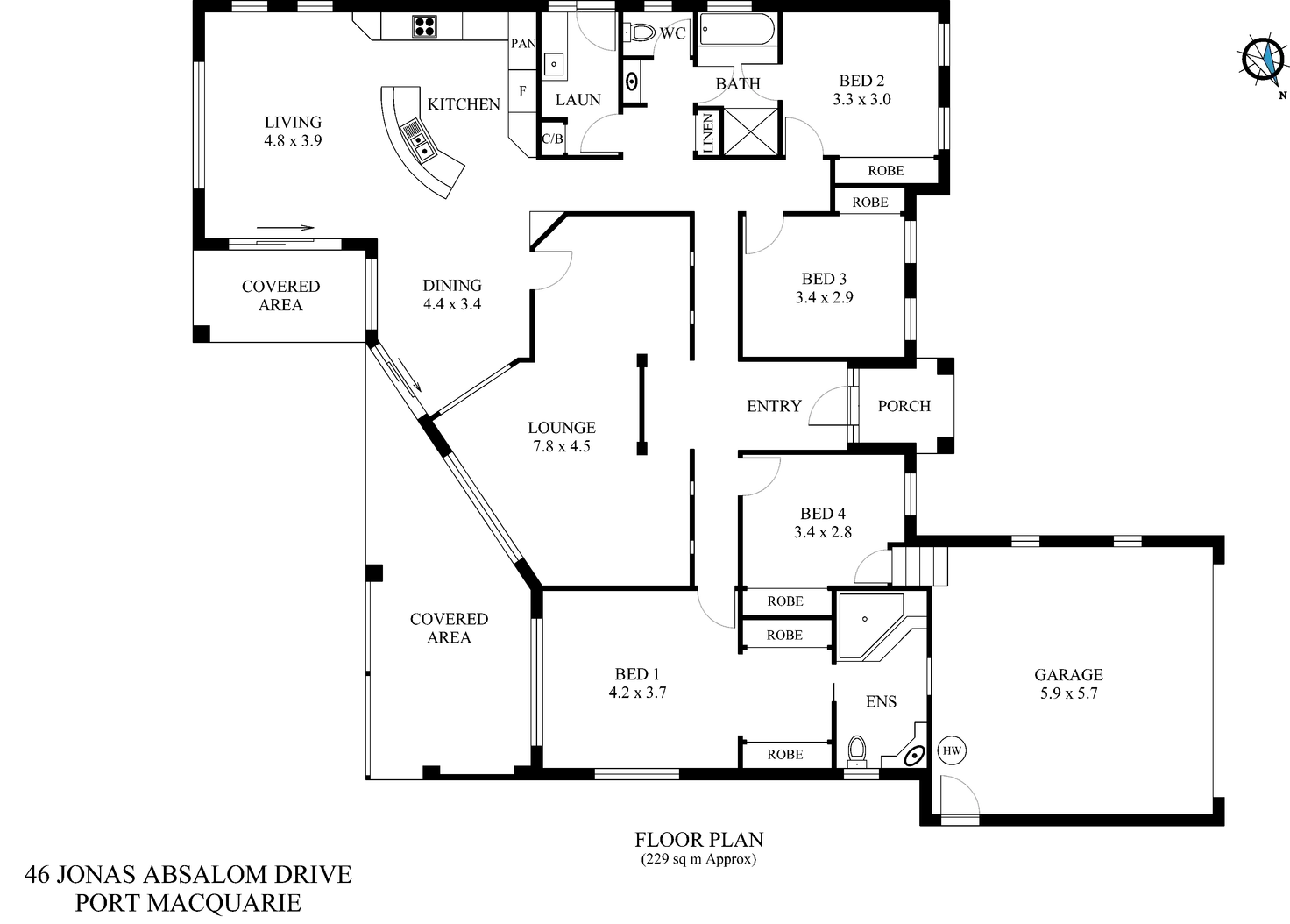 Floorplan of Homely house listing, 46 Jonas Absalom Drive, Port Macquarie NSW 2444