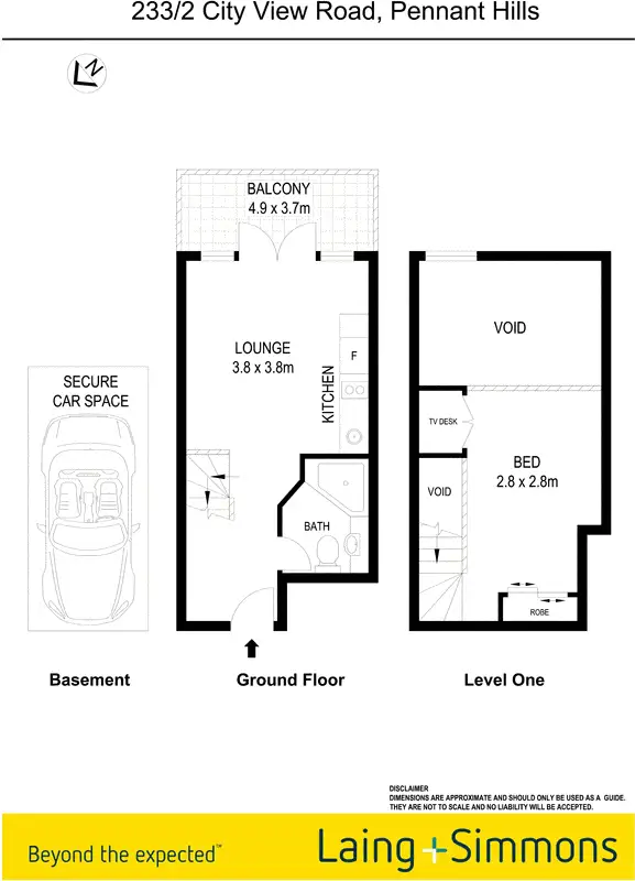 Floorplan of Homely apartment listing, 233/2 City View Road, Pennant Hills NSW 2120
