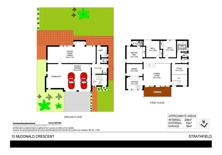 Floorplan of Homely house listing, 10 McDonald Crescent, Strathfield NSW 2135