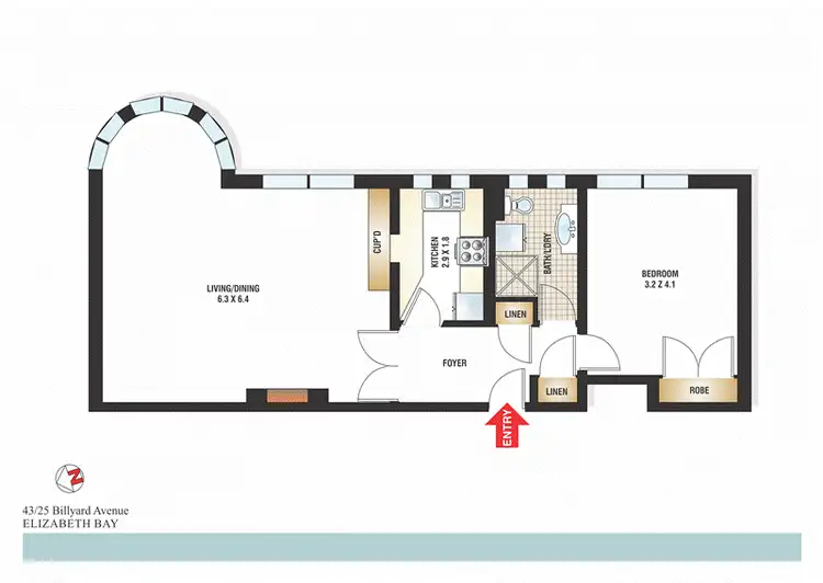 Floorplan of Homely apartment listing, 43/25 Billyard Avenue, Elizabeth Bay NSW 2011