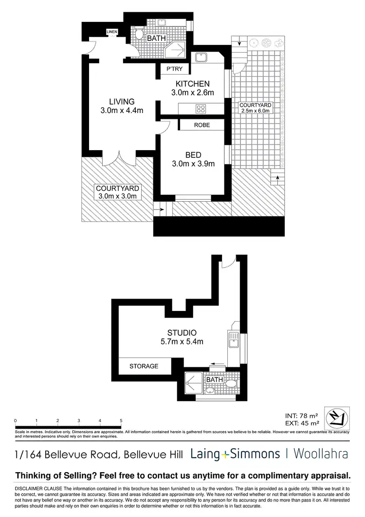Floorplan of Homely apartment listing, 1/164 Bellevue Road, Bellevue Hill NSW 2023