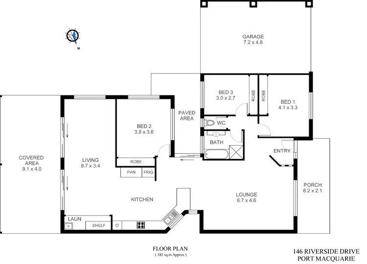 Floorplan of Homely house listing, 146 Riverside Drive, Port Macquarie NSW 2444