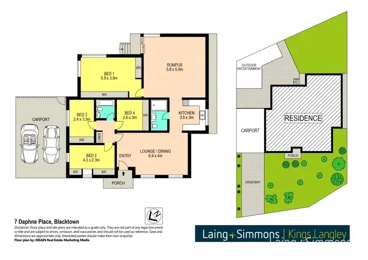 Floorplan of Homely house listing, 7 Daphne Place, Blacktown NSW 2148