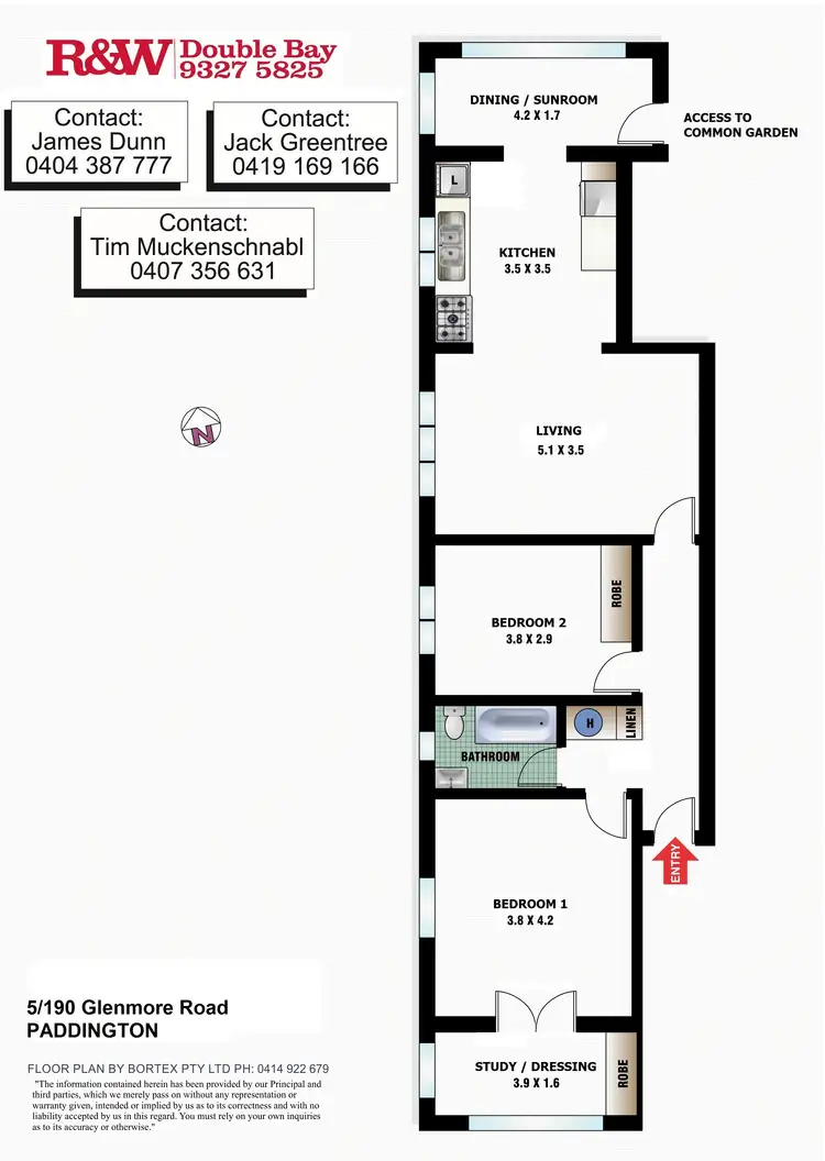 Floorplan of Homely apartment listing, 5/190 Glenmore Road, Paddington NSW 2021