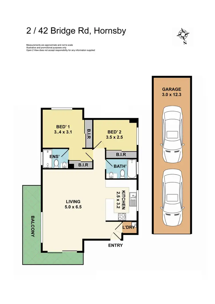 Floorplan of Homely unit listing, 2/42 Bridge Road, Hornsby NSW 2077