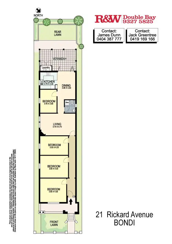 Floorplan of Homely house listing, 21 Rickard Avenue, Bondi Beach NSW 2026
